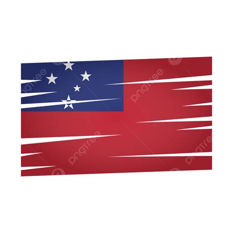 Gambar Samoa Flag Vector With Transparent Background Samoa Bendera