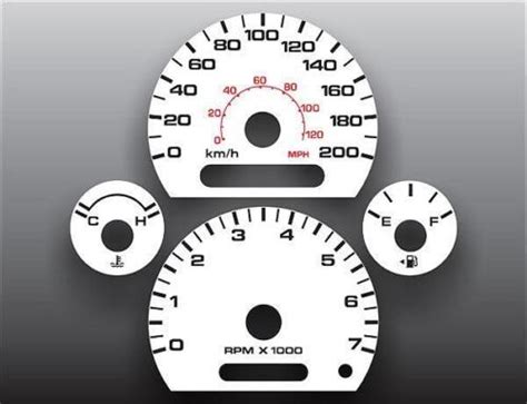 White Face Gauges For Ford Ranger Metric Kph Kmh Ebay