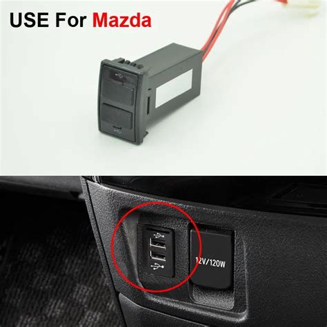 New 12v 12a 21a Car Styling Original Position Dual Usb Port Socket