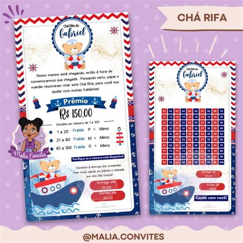 Ch Rifa Digital Urso Marinheiro Elo Produtos Especiais