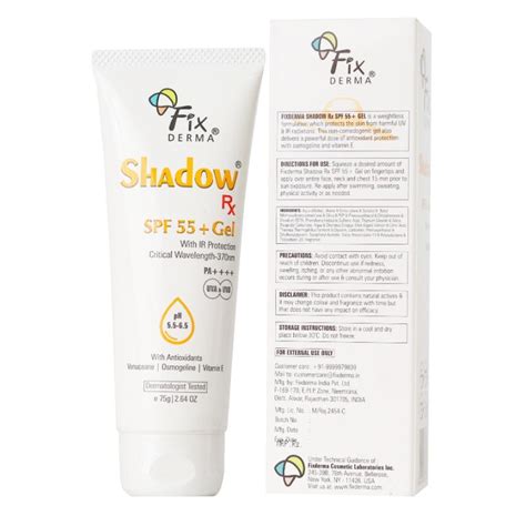 Fixderma Shadow Rx Sunscreen Spf Gel For Oily Skin Acne Prone Buy