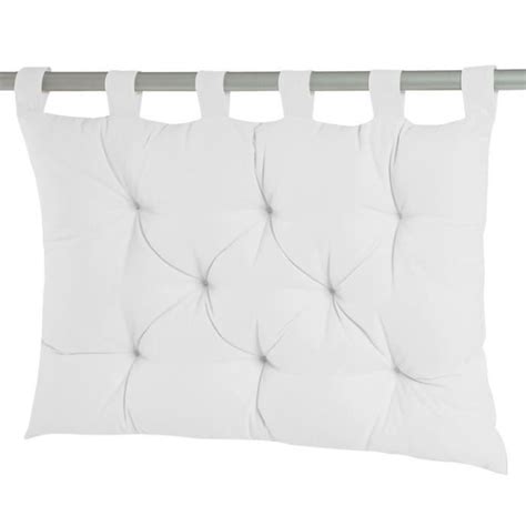 Coussin tête de lit à passants 8 capitons uni 100 coton 60x80cm ROMEO