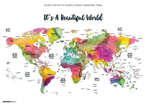 Scratch Your Travels® Its A Beautiful World Map Jetsettermaps