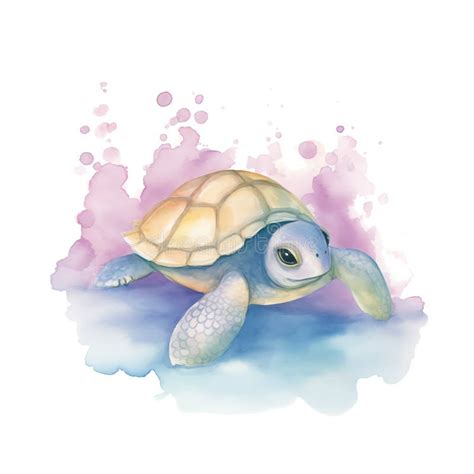 Eau Marine Tortue Marine Illustration Animaux Marins Clipart Image