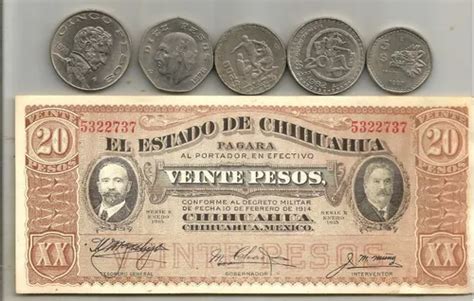 Monedas De Mexico Años 70s Y Billete Revolucion cinco Meses sin interés