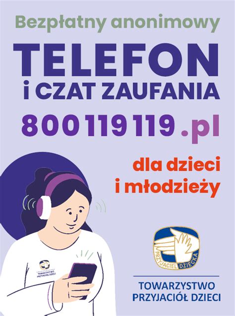 Telefon I Czat Zaufania Dla Dzieci I M Odzie Y