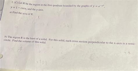 Solved C Let R Be The Region In The First Quadrant Chegg