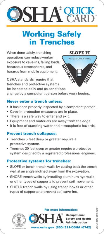 March Toolbox Talk Trenching Safety American Integrated Services Inc