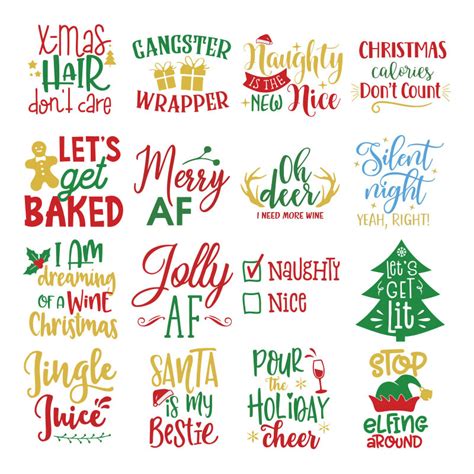 Christmas Svg Bundle Funny Christmas Quotes Svg Christmas Inspire