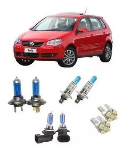 Kit Lampada Super Branca Milha Vw Polo Hatch Sedan 2007 2008 2009