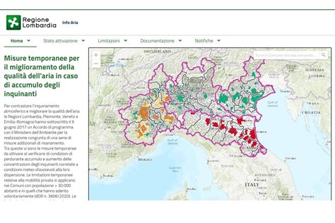 Misure Primo Livello Per Qualit Dell Aria In Alcune Provincie Lombarde