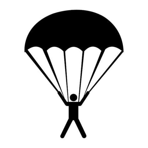 Premium Vector Parachute Icon Logo Vector Design Template