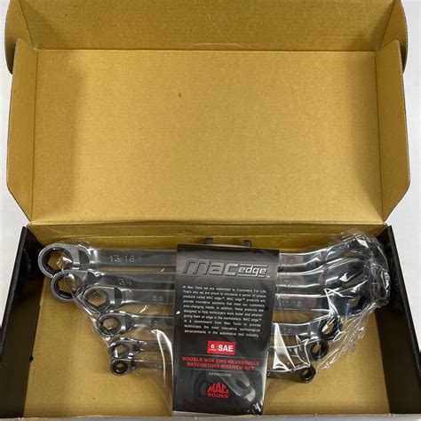 Mac Tools 6 Pc SAE Double Box End Reservable Ratcheting Wrench Set