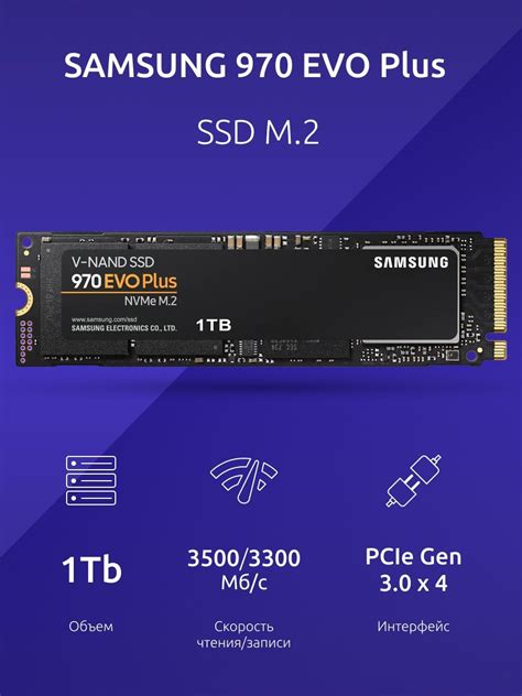 Ssd M.2 Накопитель Samsung 970 Evo Plus купить на OZON по низкой цене