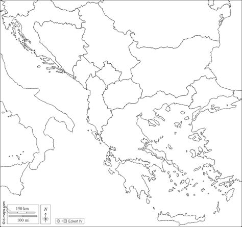 Blank Balkans Map