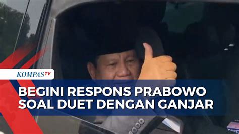 Ditanya Isu Duet Dengan Ganjar Prabowo Acungkan Jempol Siapa Pun