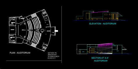 Auditorium Dwgdibujo De Autocad Autocad Bloques Cad Auditorio