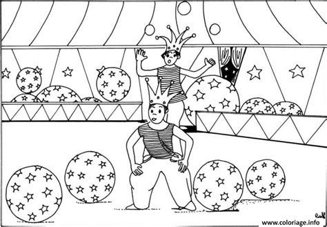 Coloriage Cirque Jonglages Ballons Dessin Cirque Imprimer