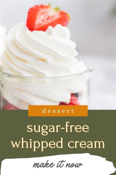 Sugar free whipped cream – Artofit