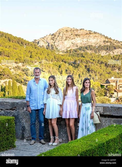 Valldemossa Spanien 01st Aug 2022 King Felipe Queen Letizia