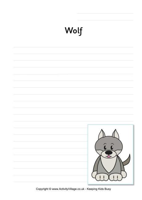 Wolf Writing Page