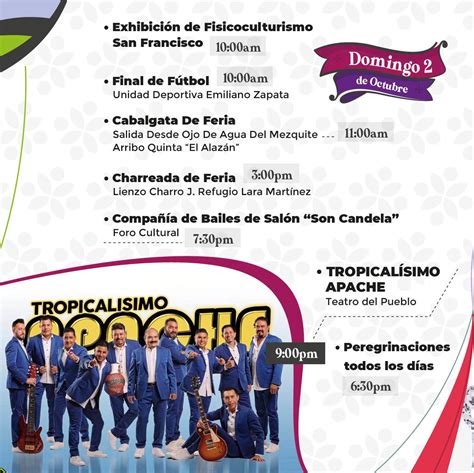 Cartelera Feria San Francisco De Los Romo Ferias Y Conciertos En