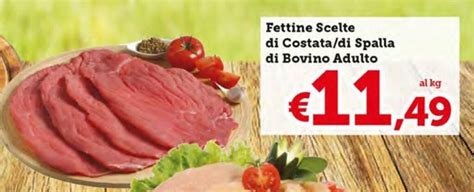 Offerta Fettine Scelte Di Costata Di Spalla Di Bovino Adulto Nel