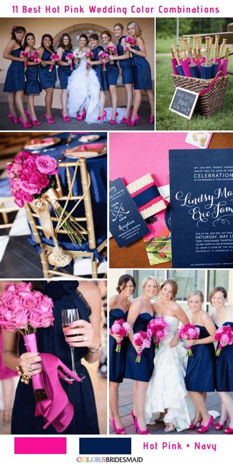 11 Best Hot Pink Wedding Color Combinations Ideas Pink Wedding Colors