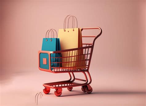 Premium AI Image 3d Cartoon Design Illustration Of Shopping Cart With