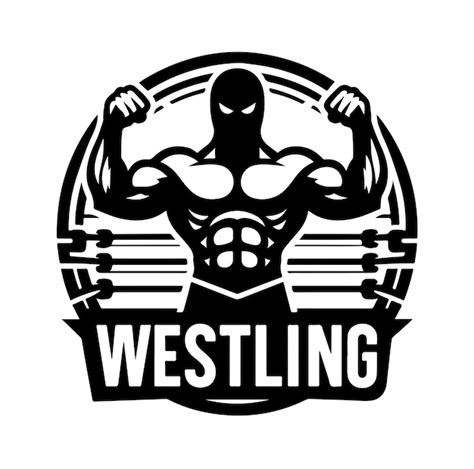 Wrestling Logo Silhouette Vector Illustration Premium Ai Generated Vector