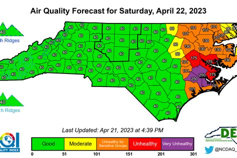 Deq Issues Air Quality Alerts For 21 Eastern Nc Counties Due To Croatan