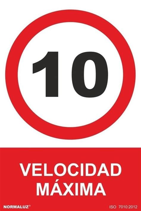 Señal Velocidad Máxima 10 Kmh Con Tintas Uv — Racnet