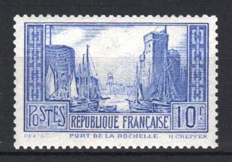 France Stamp Timbre B Port La Rochelle Outremer Pale Neuf Xx