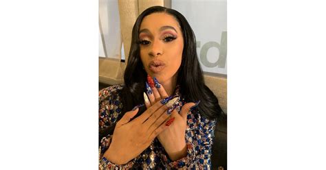 Cardi B S Pepsi Super Bowl Commercial Nails Cardi B Pepsi Nails Popsugar Beauty Photo 5