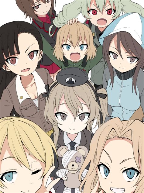 Darjeeling Nishizumi Maho Anchovy Kay Katyusha And 4 More Girls