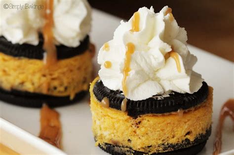 Mini Oreo Pumpkin Cheesecake Simply Bakings