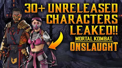 Unreleased Characters Leaked Mortal Kombat Onslaught Mko