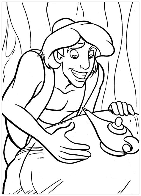 Aladdin Et La Lampe Magique Coloriages Daladdin à Imprimer