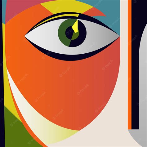 Premium Vector | Eye in abstract art style, vector illustration