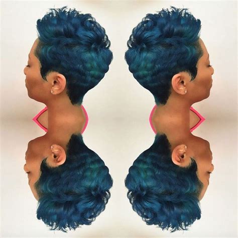 Shades Of Blue Via Hairbylatise Black Hair Information Community