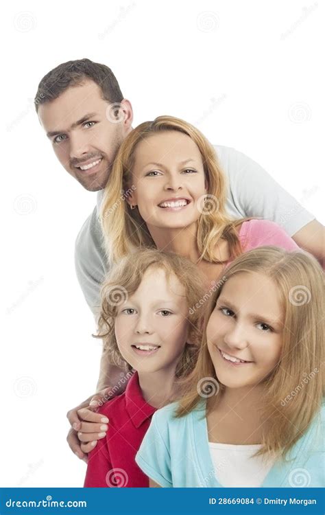 Group Of Four People Standing Together And Smiling Stock Images - Image ...