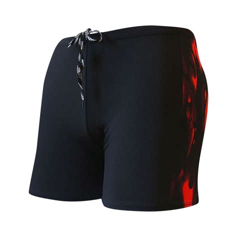 Kpoplk Men Swimwear Swim Boxer Brief Bikini Surfing Trunks Square Cut Swimsuits Red XL Walmart