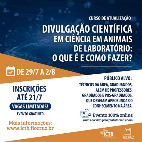 Inscrições abertas para curso de atualização em Divulgação Científica