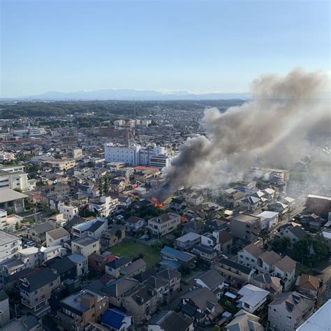 所沢市元町で建物火災 大量の黒煙と爆発音で騒然 延焼の可能性も ニュース速報japan