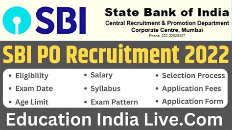 Sbi Po Notification 2022 Sbi Po Syllabus Salary Age Limit