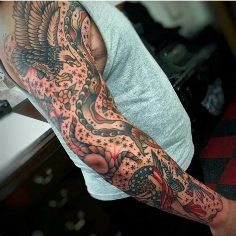 American traditional tattoo sleeve | Traditional tattoo sleeve ...