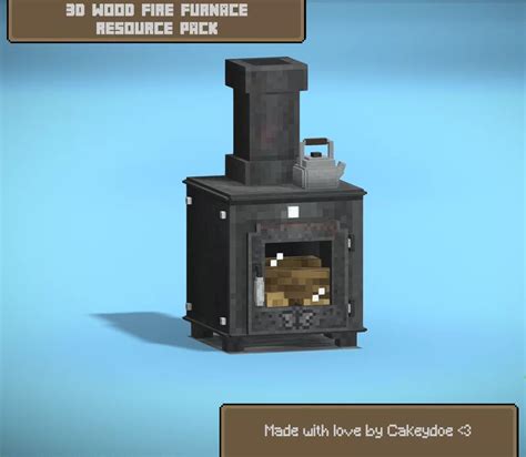 3d Wood Fire Furnace Minecraft Texture Pack