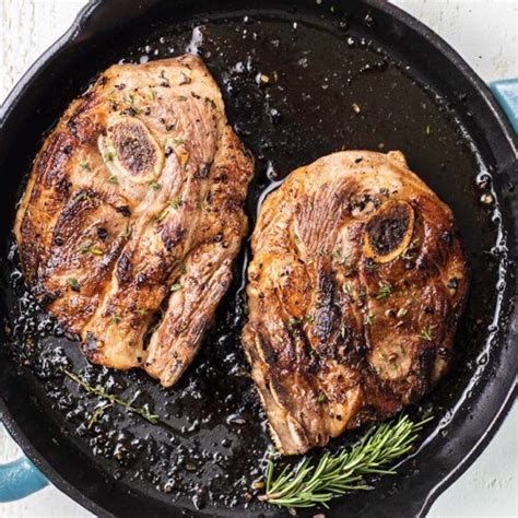 Pan Seared Rosemary Lamb Shoulder Chop Recipe Off