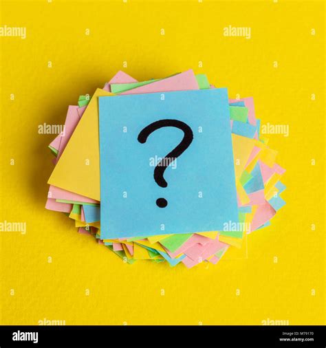 Just A Lot Of Question Marks On Colored Papers Stock Photo Alamy