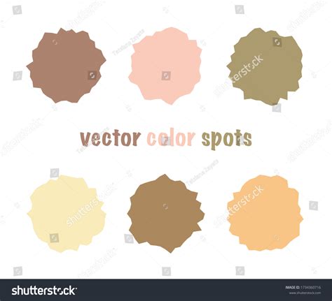 Set Vector Color Editable Spots Nude Stock Vector Royalty Free 1734360716 Shutterstock